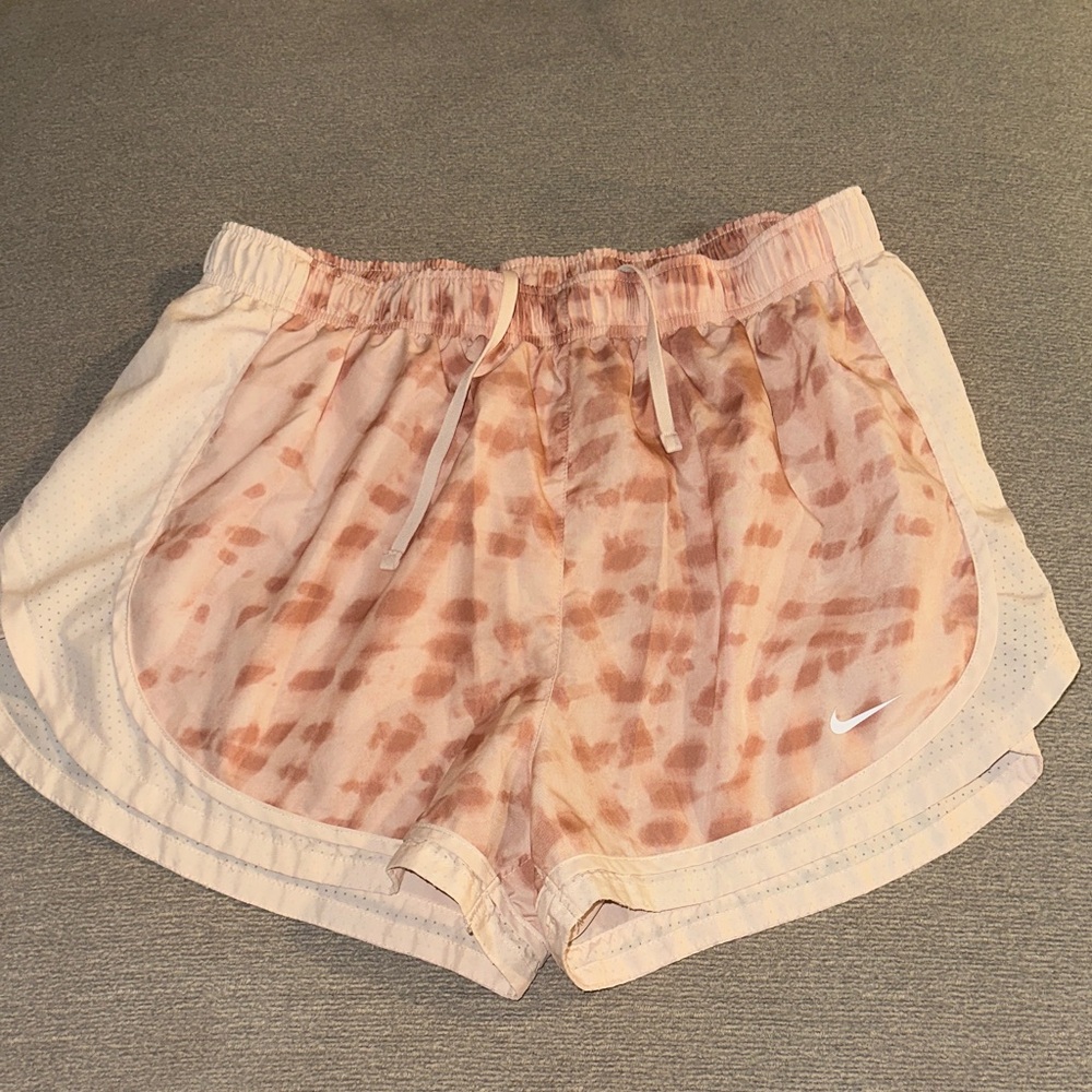 Nike Women's Pink Tie-Dye Athletic Shorts